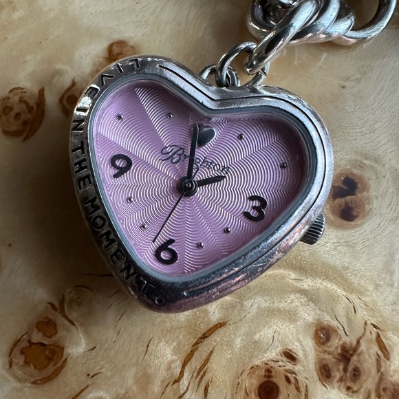 Brighton Charm Bracelet Watch w 11 Charms Breast Cancer Awareness Working Watch - Picture 3 of 6